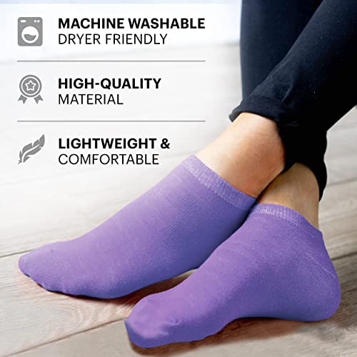 Hot Feet 6,12,18 Pack Size 4-10 - Low Cut No Show Socks For Women, Casual Work Socks, Colorful Athletic Sports Ankle Socks #TOP6