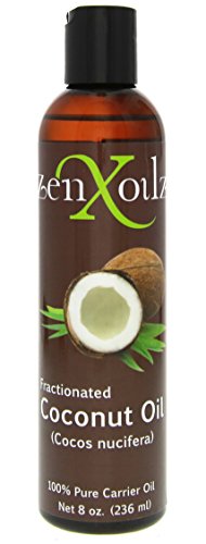ZenXoilz Fractionated Coconut Oil for Aromatherapy, Essential Oil or Massage use - 8oz