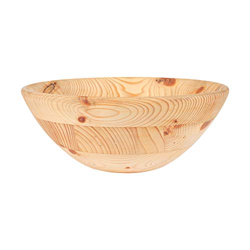 Wooden Bowl Serving Bowl - Crafts Serve for Fruits Salads Popcorn Salad Spinner Pasta Soup and Fruit - Bowls Looks Absolute Beautiful With Your Kitchen - 115 Inch Bowl