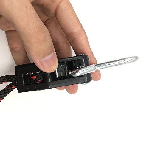 Sentry Ratchet Kayak And Canoe Bow And Stern Tie Downs 1/4" Grow Light Heavy Duty Adjustable Rope Hanger (2-Pack) #TOP5