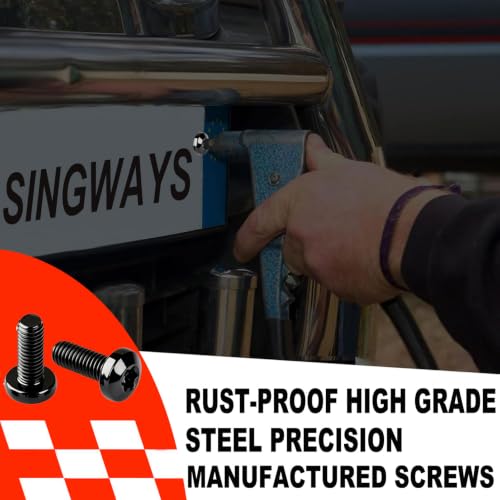 Image of Black License Plate Screws for Lexus /Honda and Toyota Models