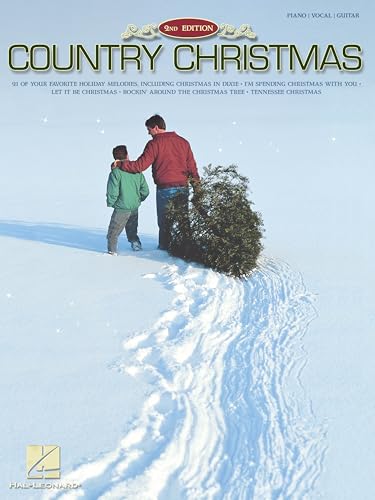 Country Christmas | Piano Vocal Guitar Sheet Music Book for Holiday Performances | Country Songbook with Classic Christmas Hits for Singers and Musicians | Country Christmas Music Collection
