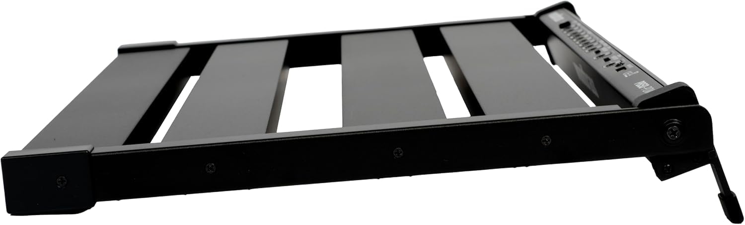 Woodbrass PB50-POWER - Pedalboard con funda de transporte acolchada, solución robusta y versátil para 10 pedales de efectos de guitarra y bajo: perfecto para el hogar, repetición y escena