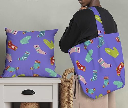 Image of Soimoi Purple Viscose Chiffon Fabric Socks & Gloves Folk Art Fabric Prints By Meter 42 Inch Wide