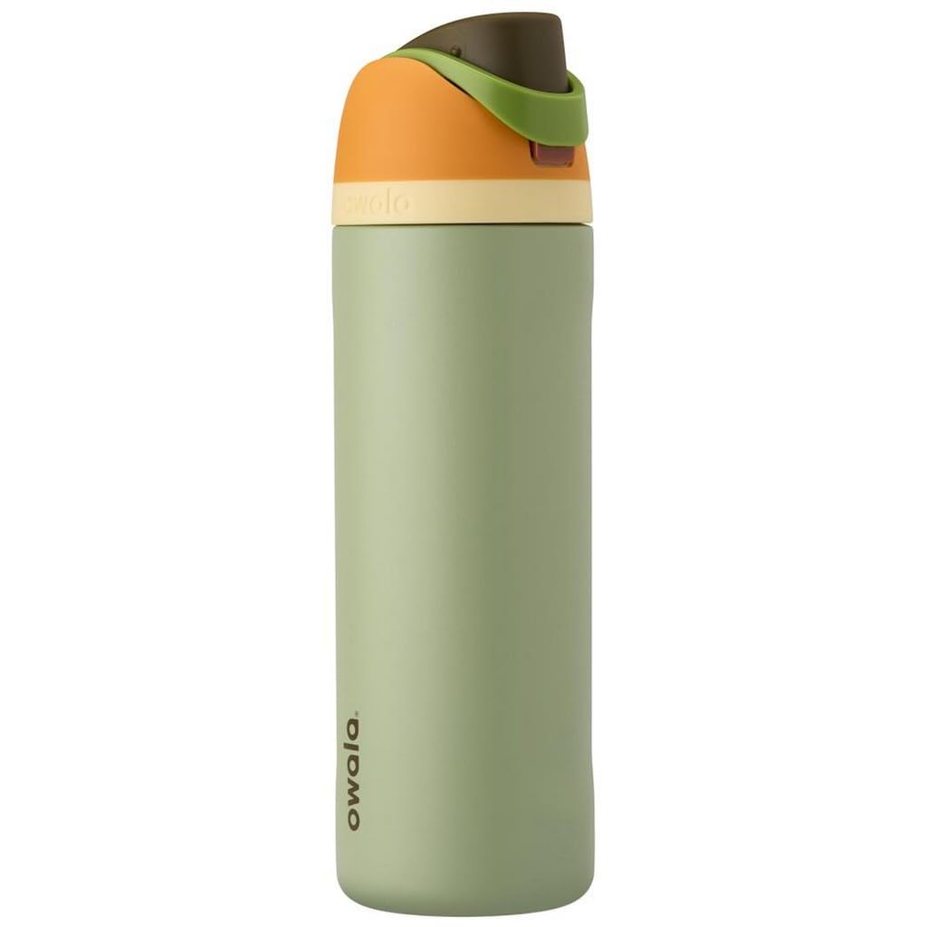 Owala FreeSip botella agua acero inoxidable con pajita, 710 ml - Botella térmica a prueba de fugas para el deporte y los viajes, sin BPA, Iced Breeze — view 7