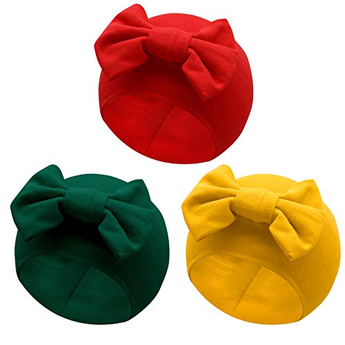 Sarfel Newborn Hat Newborn Hats for Girls Baby Girl Hats Baby Hospital Hat Baby Beanie 0-6 Months Baby Gift Red Green Ginger