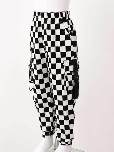 Kids Girls Jogger Cargo Pants Loose Casual Baggy Sweatpants Jazz Hip Hop Street Dance Performance Trousers4