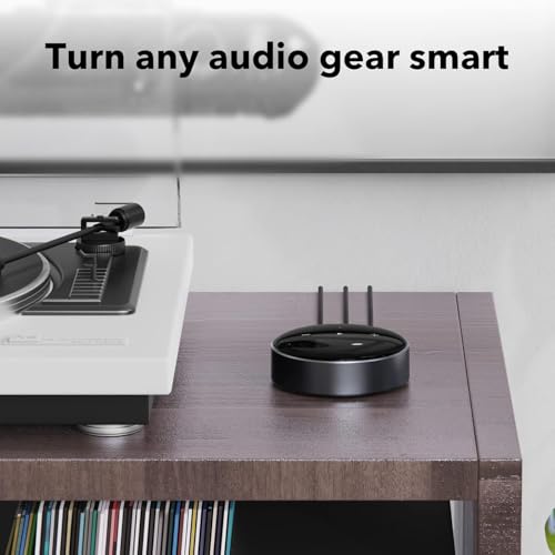 Image of WiiM Mini AirPlay 2 Wireless Audio Player, Multizone Stereo, Front Speaker, Compatible with Alexa and Siri, High Resolution Audio Streaming from Spotify, Amazon Music, etc.|Black