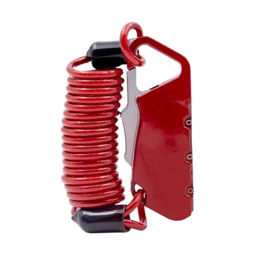 Robustes Kombinations-Helmschloss mit ausziehbarem Kabel – 3-stelliges Mini-Code-Kabelschloss für Fahrrad Motorrad Outdoor (1 Stück/Set)