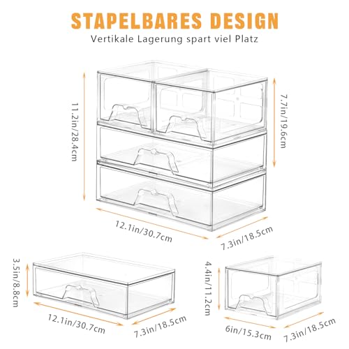 Stebopum Stapelbare Schubladenbox Kosmetik Organizer mit 3 Schubladen – Ansicht 3