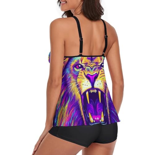 Women Two Piece Swimsuits Monokini U Neck Backness Swimming Suit Bathing Suit3