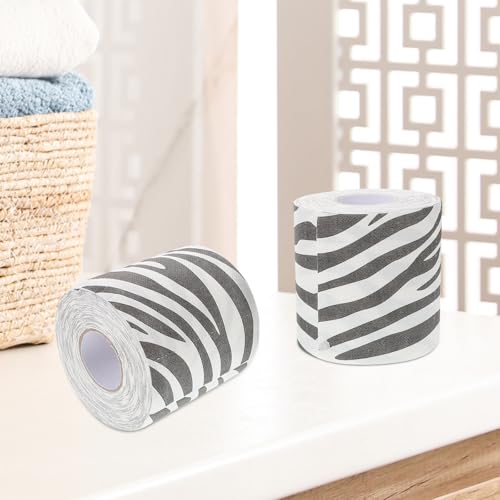 Papel higiénico cebra 3D SECFOU que no se rompe para decoración de baños 7