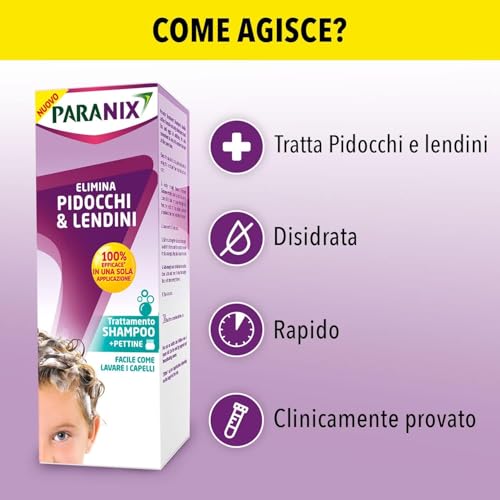 Shampoo Trattamento Paranix 200Ml + Pettine - 9
