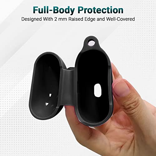 Image of KACA Protective Shockproof Silicone Cover Case with Buckle Compatible with OnePlus Buds (Black)