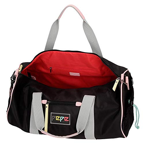 Pepe Jeans Mind Borsa da viaggio Nero 50x25x17 cms...