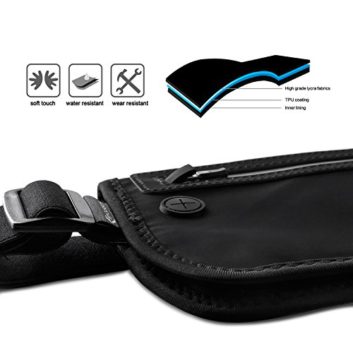 MYCARBON-Travel-Money-Belt-RFID-Against-Invisible-Theft-Secret-Wallet-Hidden-Under-Clothes-Security-Pouch-Waterproof-Waist-Bumbag-for-MoneyCardsPassportsSmart-Phone-up-to-6