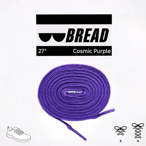 Image of Bread Elastic Xtra Stretch No-Tie Shoelaces - Durable Slip-On Laces for Sneakers & Boots, Kids & Adults, Travel-Friendly