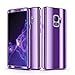 Produktbild Homikon Plastik Hart PC Hülle Spiegel 360 Grad Fullbody Handyhülle Ganzkörper-Koffer Handytasche Schutzhülle Vorne & Hinten Rundum Schutz Hard Mirror Case Etui für Samsung Galaxy S7 Edge - Hellviolett