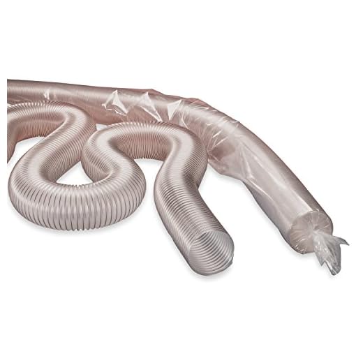 Norres 30101000000-0000000500 Manguera de extracción antiestática diámetro de 100 mm 5 m, Gris-Transparente, 5m