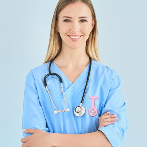 Image of Aroncent Nurse Fob Watch Collection: Medical Professional Lapel Pin-On Pocket Watches with Second Hand - Various Styles and Colors for Healthcare Workers