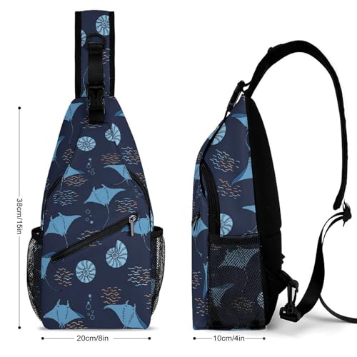 Mochila pequeña cruzada unisex ligera ajustable 38x20 cm miniatura 2