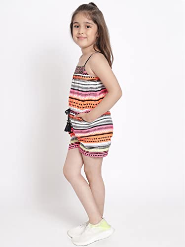 Image of Nautinati Girls Strappy Colourful Jumpsuit | Age 4-8 Years