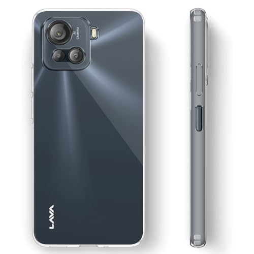 Image of Fashionury Crystal Clear Case for Lava Blaze 2 Pro | Yellowing Resistance | Transparent TPU Silicone | Raised Camera Lips | Slim Transparent Cover