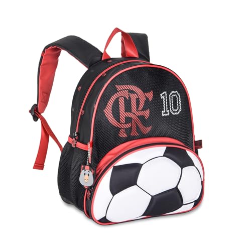 Kit Mochila de Costas Lancheira Estojo Clio Style Oficial Flamengo 3D