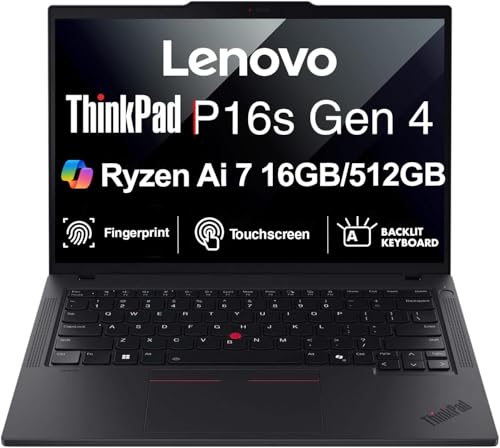 Lenovo ThinkPad P16s Gen 4 Copilot+ ���o�C�����[�N�X�e�[�V���� 16�C���` 4K OLED �^�b�`�X�N���[���A(AMD Ryzen AI 7 350�ARadeon 860M�A16GB DDR5�A512GB SSD�A�o�b�N