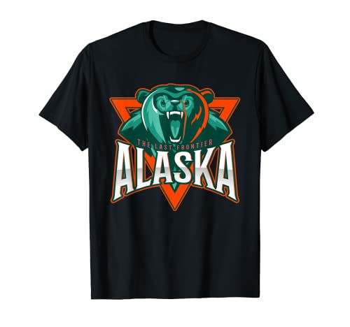 Alaska Kodiak Grizzly Orso Marrone Alaska Regalo Maglietta