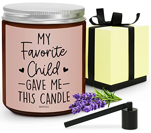 SIMORAS Mom Candle with Candlesnuffer - Lavender Scented Candles for Mom - My Favorite Child Gave Me This Candle - Gifts for Mom from Son on Birthday - Mothers Day Candles from Daughter SIMORAS Mom Candle with Candlesnuffer - Lavender Scented Candles for Mom - My Favorite Child Gave Me This Candle - Gifts for Mom from Son on Birthday - Mothers Day Candles from Daughter