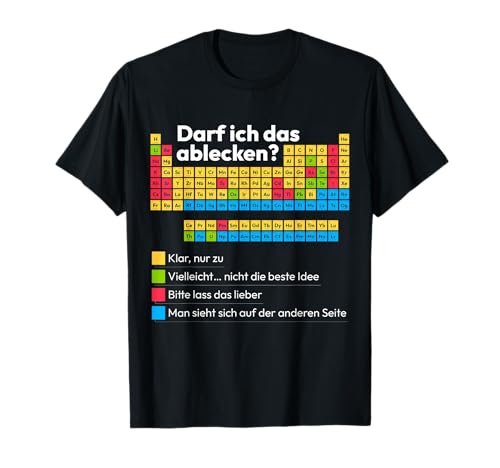 Lustiges Periodensystem Chemie Lehrer Schüler Schulhumor T-Shirt