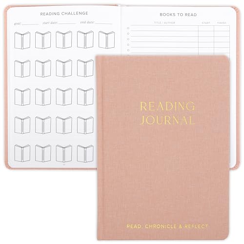 ZICOTO Beautiful Reading Journal for Book Lovers - Linen Hard Cover Book Makes a Great Gift for...