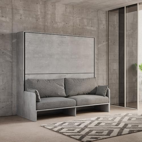 LIBEROSHOPPING.eu - LA TUA CASA IN UN CLIK Cama abatible de madera horizontal DIBE Sofà (cemento, doble)
