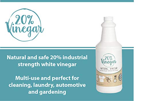 Bluewater Chemgroup 20% White Vinegar - 200 Grain Vinegar Concentrate - 1 Quart Of Natural And Safe Multi-Use Concentrated Industrial Vinegar #TOP1