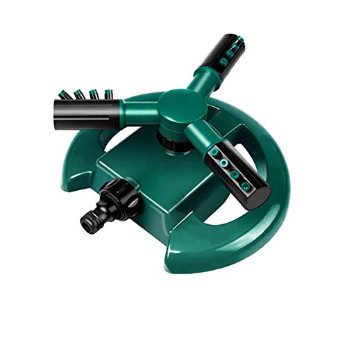 360 Degree Rotating Lawn Sprinkler,Automatic Garden Water Sprinklers Kids Sprinkler Lawn Irrigation System Covering Easy Hose Connection Garden Sprinkler (Round Base)