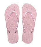 Havaianas Women's Slim Sandal Flip Flop, Crystal Rose/Crystal Rose, 37 BR/7/8 M US