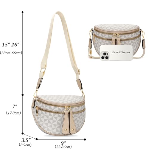 Image of KKXIU Crossbody Sling Bag for Women Trendy Fanny Pack Vegan Leather Chest Bag | Trendy
