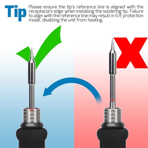 Image of WEP C245-Compatible Type-I Cartridge Soldering Tip Compatible with 982-II, 982D, 982D-II, 992D-III, 982-V (C245) Precision Soldering Station