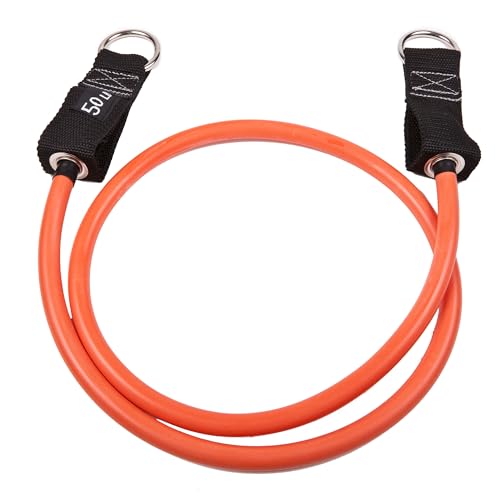 GoFit Resistance Training Power Tube Natural Rubber Exercise Band for Strength Training Stretching Yoga Pilates & Full Body Workouts Carabiner Loop Design
