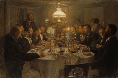Pinturas Famosas Cuadro Viggo Johansen un Incontro di Artisti Lienzo 60x90