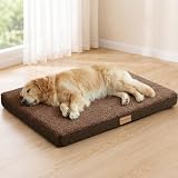 Patas Lague Orthopedic Large Dog Bed Washable Pet Sofa Mat 42''X28'' Brown