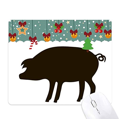 Tapis de souris porc noir haute précision avec motif animal de caractère