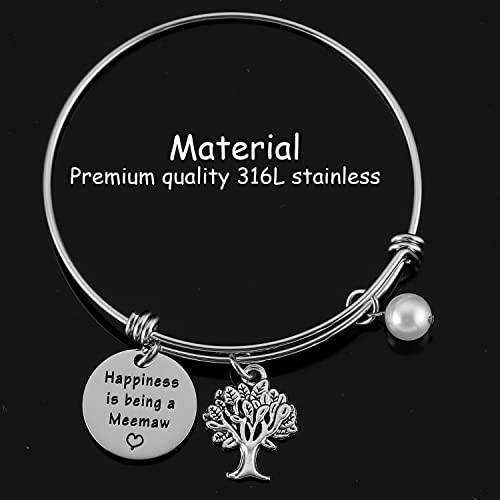 Meemaw Gifts for Grandma from Grandchildren Grandkids Meemaw Birthday Charm Jewelry Meemaw Braceleet2