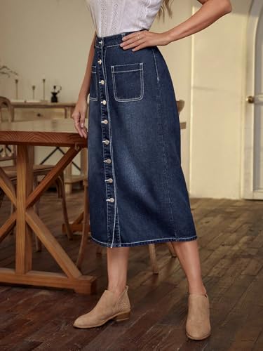 Image of KOTTY Cotton Blend Fit and Flare Skirt