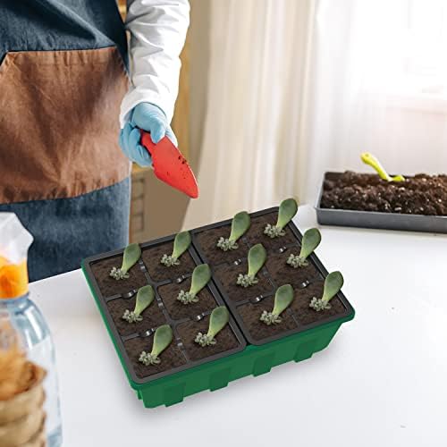 Gardzen 10 Pack Seed Starter Trays with Dome and Green Base 120 Cell — view 6