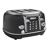 Chef'sChoice Toaster 4 Slice Gourmezza Stainless Steel with 5 Functions and 6 Shade Settings, 1500-Watts, Black