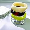 Kysppreu 4 PCS Chunky Acrylic Resin Bangle Bracelets for Women Colorful Wide Bangles Statement Geometric Bracelet for Women Acrylic Jewelry Gift #5