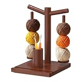 Soporte de de Tejer: Spinner Giratorio magnético de Madera, Organizador de Doble husillo Antideslizante con Soporte para teléfono | Accesorios duraderos para Sala de Manualidades | Herramienta de