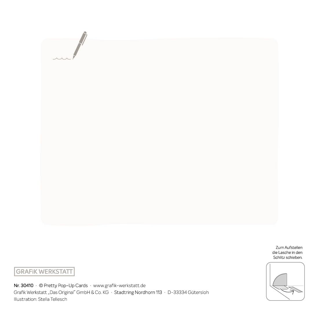 Graphic Workshop, Pretty Pop-Up Card, Three-Dimensional, Let You Celebrate, White, DIN A5 - Image 4